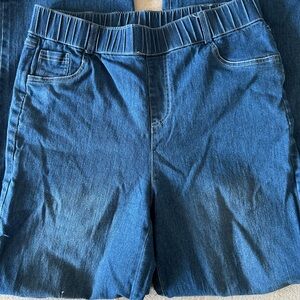 Stylish Elastic Waist Cropped Denim Jeans